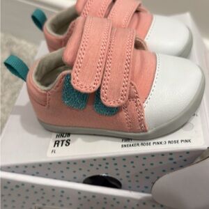 Brand New Ten Little Chic Pink and White Kids Sneakers with Velcro